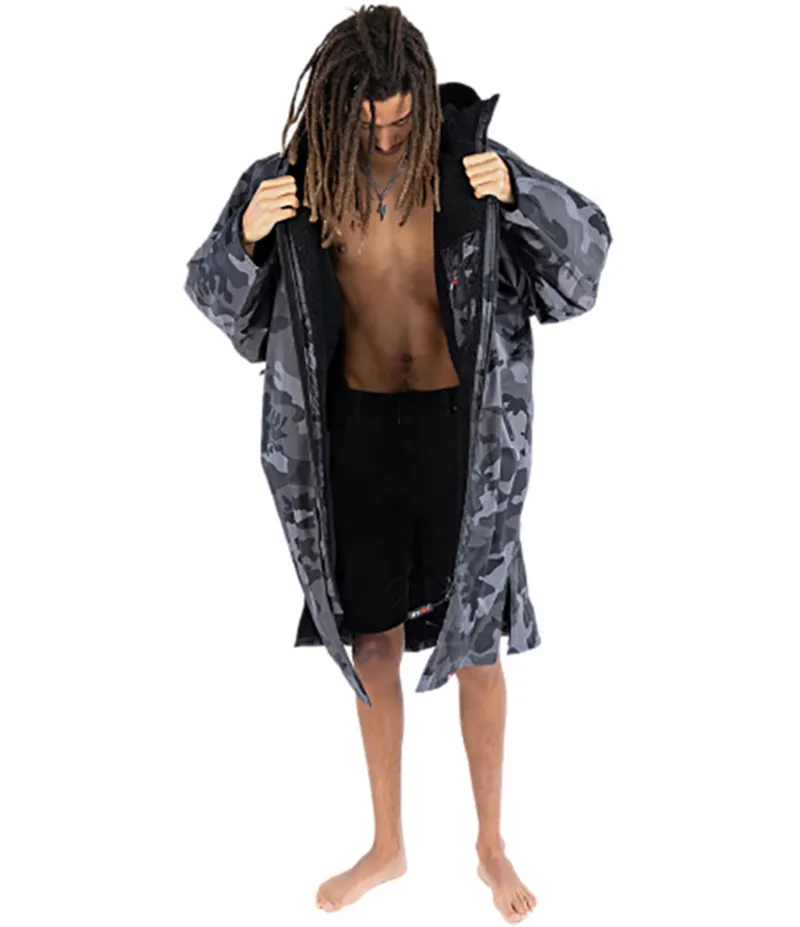 Dryrobe Adult Advance Long Sleeve Change Robe V3 Medium Black/Camo Black-3